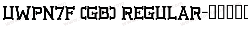 UWPN7F (GB) Regular字体转换